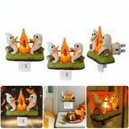 Halloween Decoration Plug-In Night Light LED Ghost Dunk Room