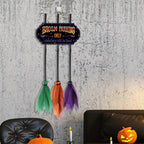 Halloween Decoration Sign Broom Parking Fun Home Accent