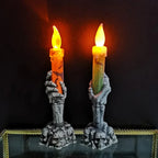 Halloween Decoration Skull Candle Holders Spooky Design