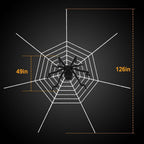 Halloween Decorations Spider 49" with 126" Tarantula Mega Spider Web