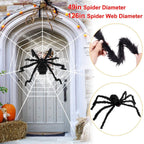 Halloween Decorations Spider 49" with 126" Tarantula Mega Spider Web