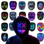 Halloween Mask LED Full Face Costume Party Mask
