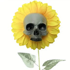 Halloween Sunflower Skull Head Garden Decoration