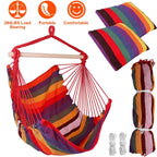 Hammock Hanging Chair Canvas with 2 Pillows
