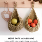 Jute Boho Wall Basket Organizer