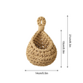 Jute Boho Wall Basket Organizer