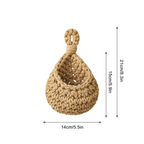 Jute Boho Wall Basket Organizer