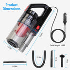 Handheld Car Vacuum Cleaner with Accessory Kit