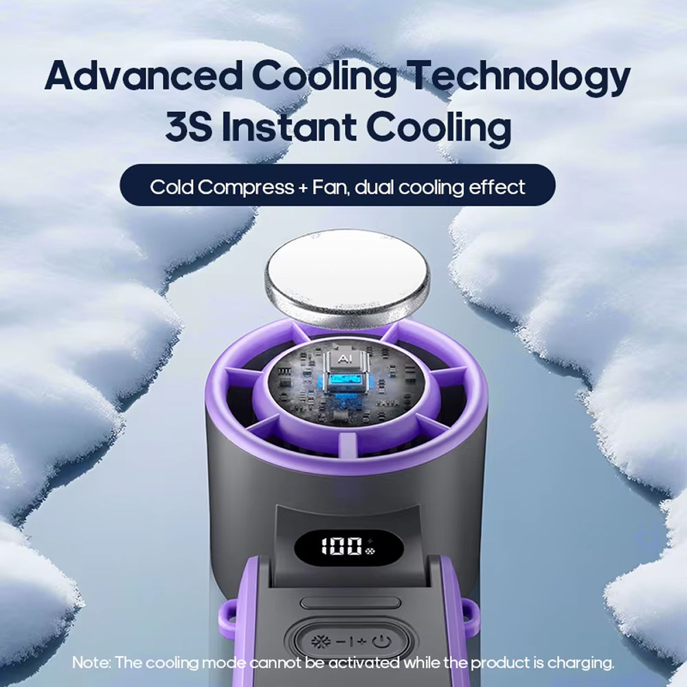 Handheld Turbo-Ventilator with Semiconductor Cooling for Instant Coolness