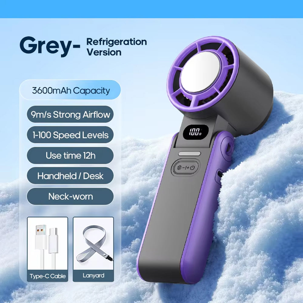 Handheld Turbo-Ventilator with Semiconductor Cooling for Instant Coolness