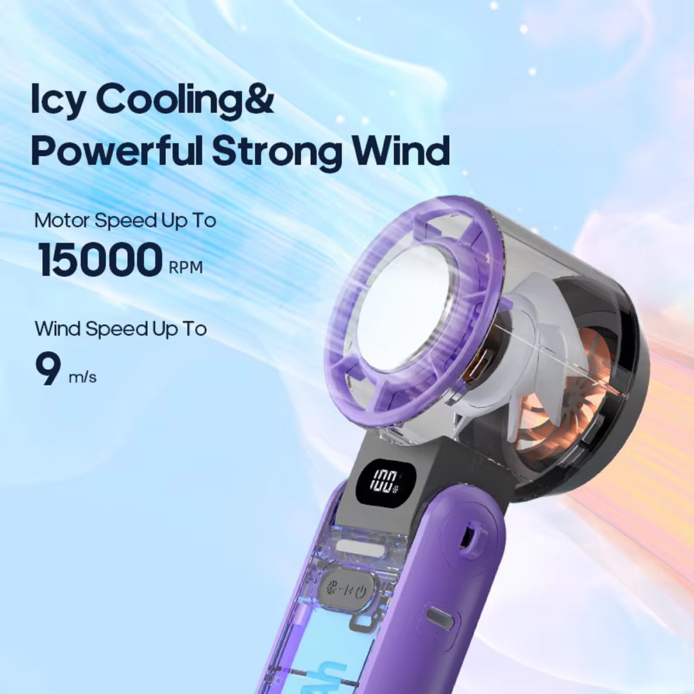 Handheld Turbo-Ventilator with Semiconductor Cooling for Instant Coolness