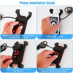 Handlebar Mirror Mobile Phone Holder