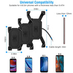 Handlebar Mirror Mobile Phone Holder