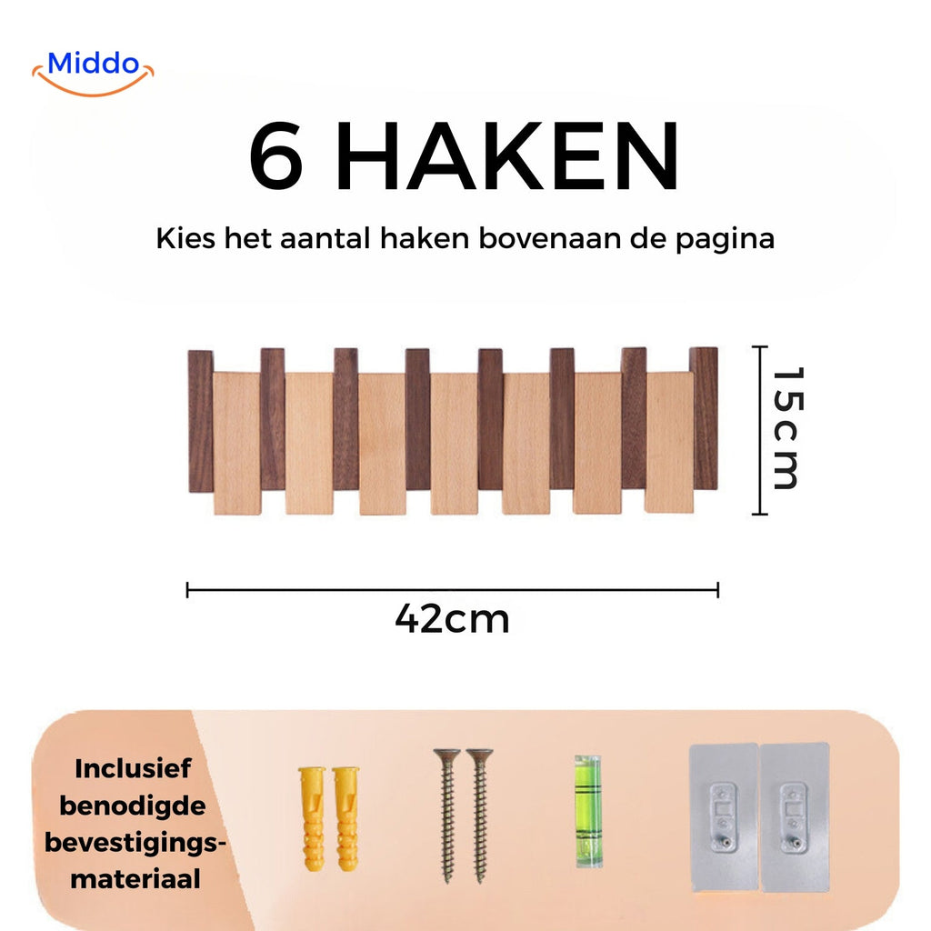 Wooden Piano Style Wall Hook | Handmade Organizer