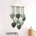 Handwoven Cotton Rope Leaf Tapestry
