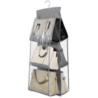 Hanging HandBag Organizer with 6 Pockets Closet Purse Storage
