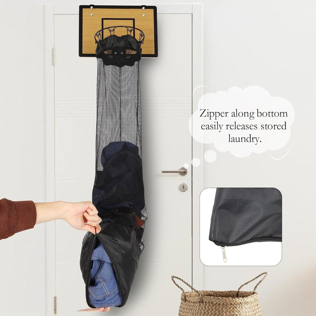 Hanging Storage Organizer | Basketball Hoop Design | For Laundry & Toys