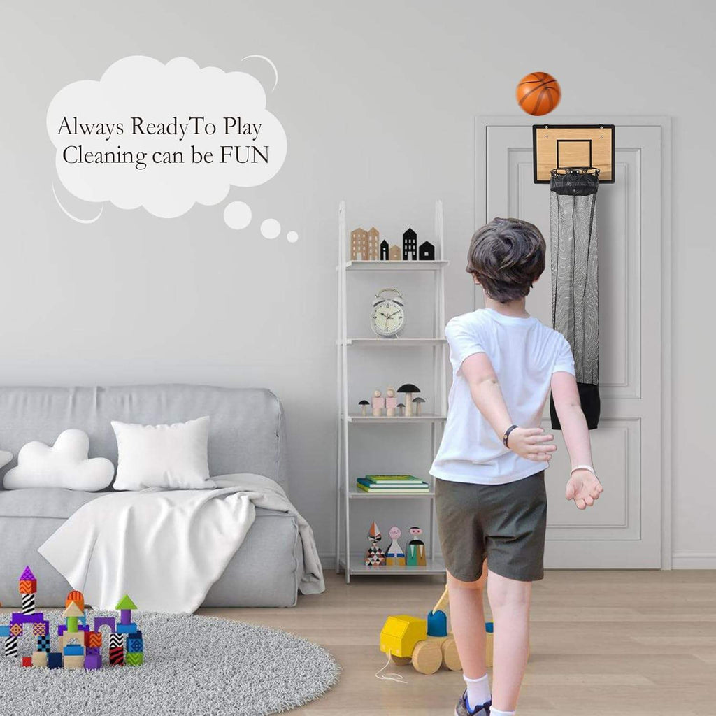 Hanging Storage Organizer | Basketball Hoop Design | For Laundry & Toys