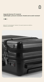 Carry-On Luggage with Drink Holder, USB, and TSA Lock
