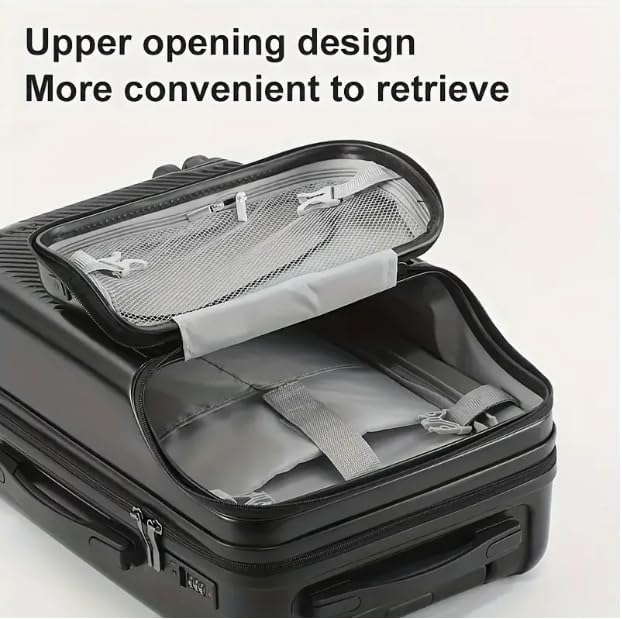 Carry-On Luggage with Drink Holder, USB, and TSA Lock