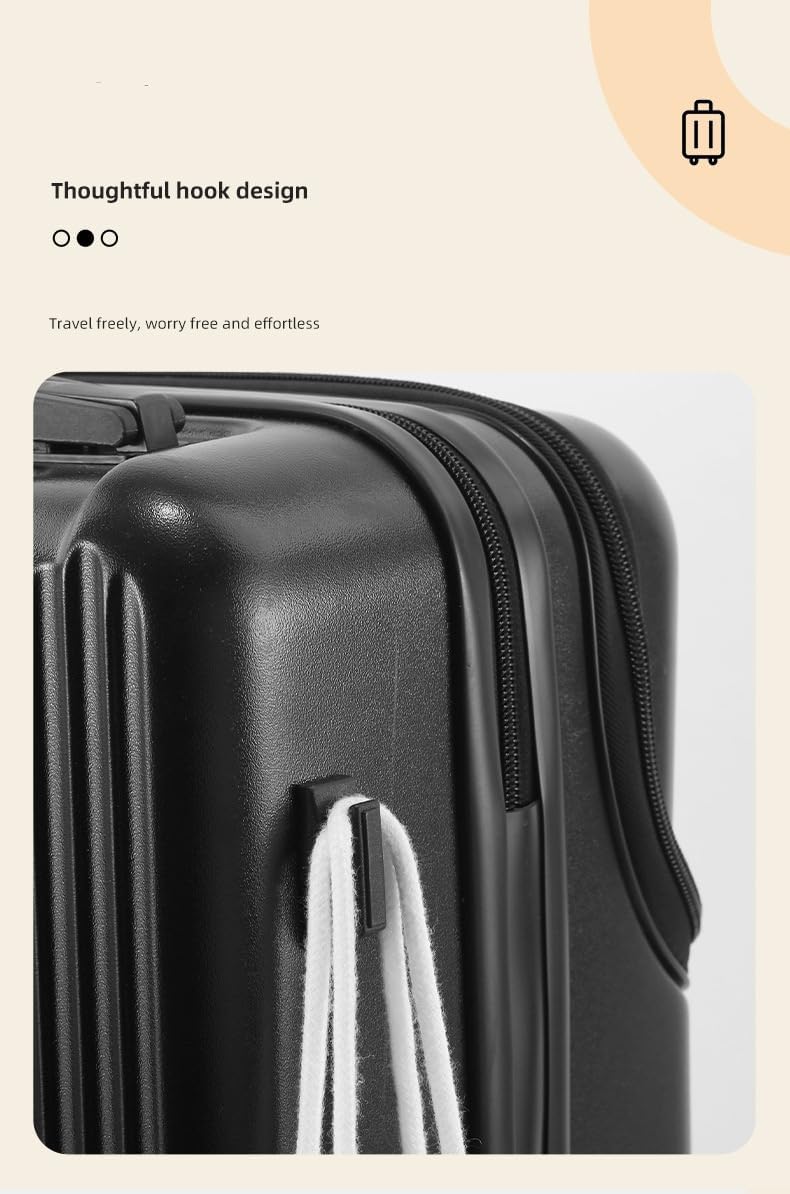 Carry-On Luggage with Drink Holder, USB, and TSA Lock