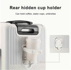 Carry-On Luggage with Drink Holder, USB, and TSA Lock