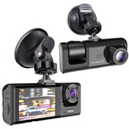 HD 1080P Car Dual Camera with IR Night Vision Loop Recording 2" IPS Screen