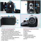 HD 1080P Digital Video Camcorder 16x Zoom DV Camera