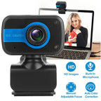 HD Webcam USB PC with Microphone Rotatable Clip