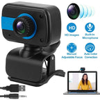 HD Webcam USB PC with Microphone Rotatable Clip