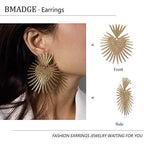 Heart Dangle Earrings Studs Gold Star Statement Earrings