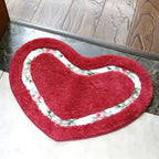 Heart-Shaped Floral Accent Rug