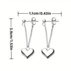 Heart-Shaped Dangle Earrings