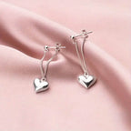 Heart-Shaped Dangle Earrings