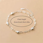Heart-Shaped S925 Silver Bracelet