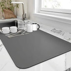 Heat Resistant Drainer Mat with Non-Slip Rubber Back