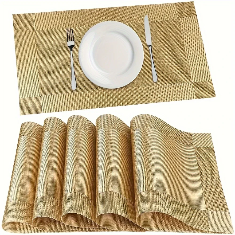 Heat-Resistant PVC Placemats - Washable & Non-Slip Table Mats