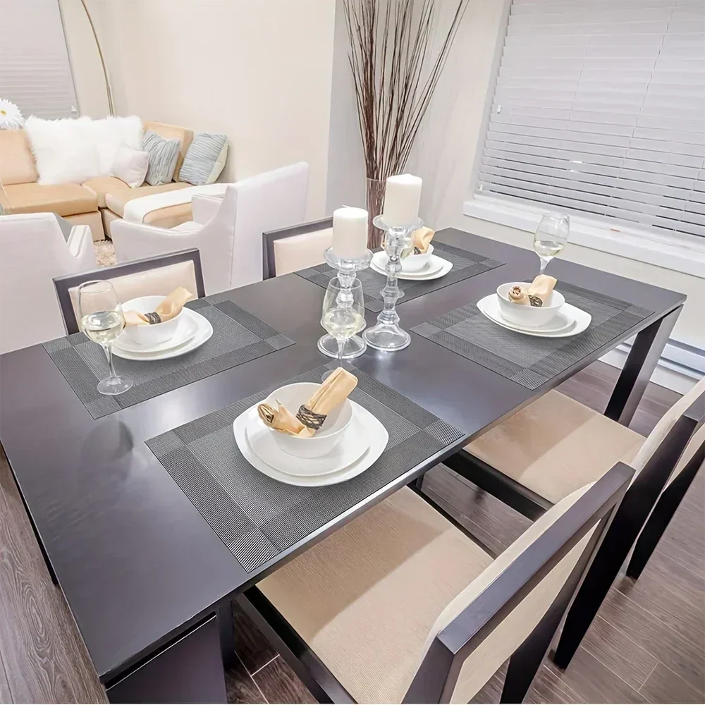 Heat-Resistant PVC Placemats - Washable & Non-Slip Table Mats