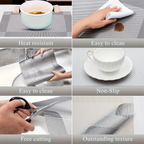 Heat-Resistant PVC Placemats - Washable & Non-Slip Table Mats