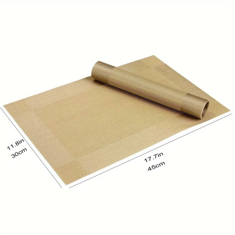 Heat-Resistant PVC Placemats - Washable & Non-Slip Table Mats