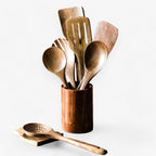 Heat-Resistant Wooden Kitchen Utensil Set