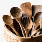 Heat-Resistant Wooden Kitchen Utensil Set