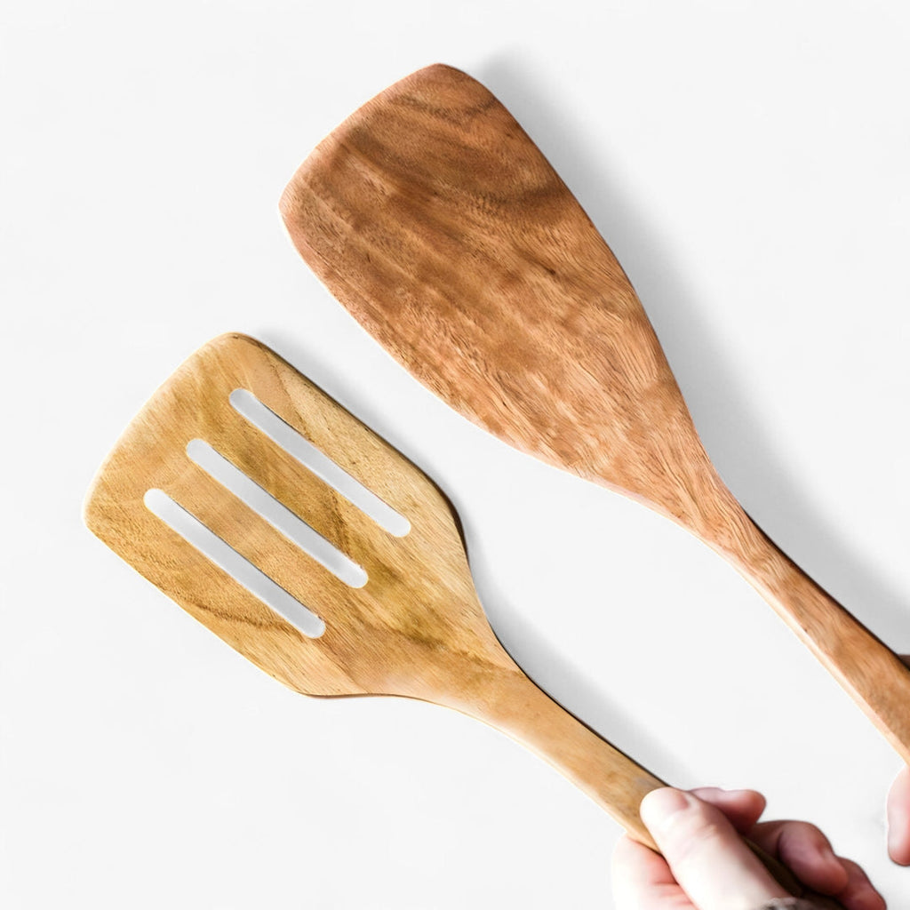 Heat-Resistant Wooden Kitchen Utensil Set