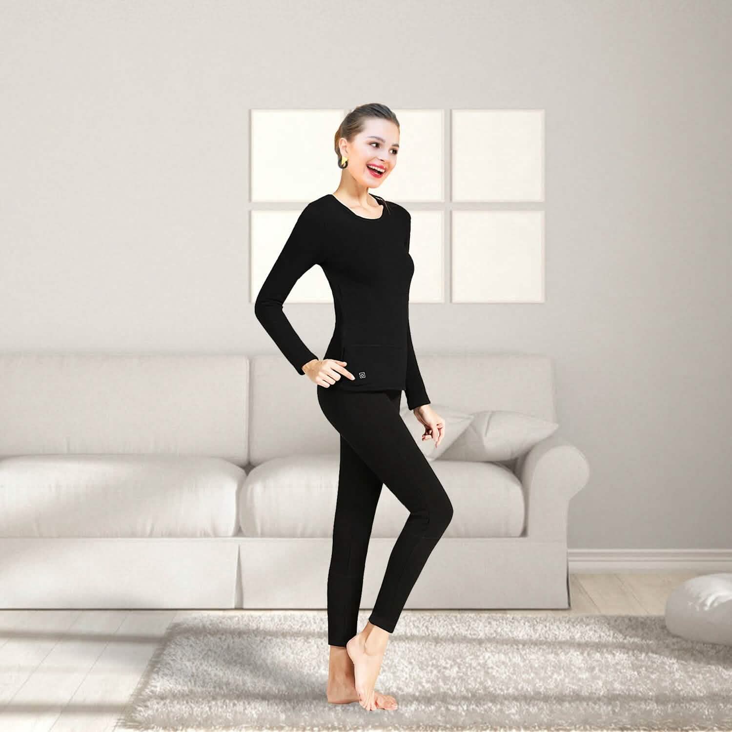 Heated Underwear Long Shirt and Pants Set