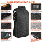 Heated Vest Electric USB Jacket with 3 Temperature Levels