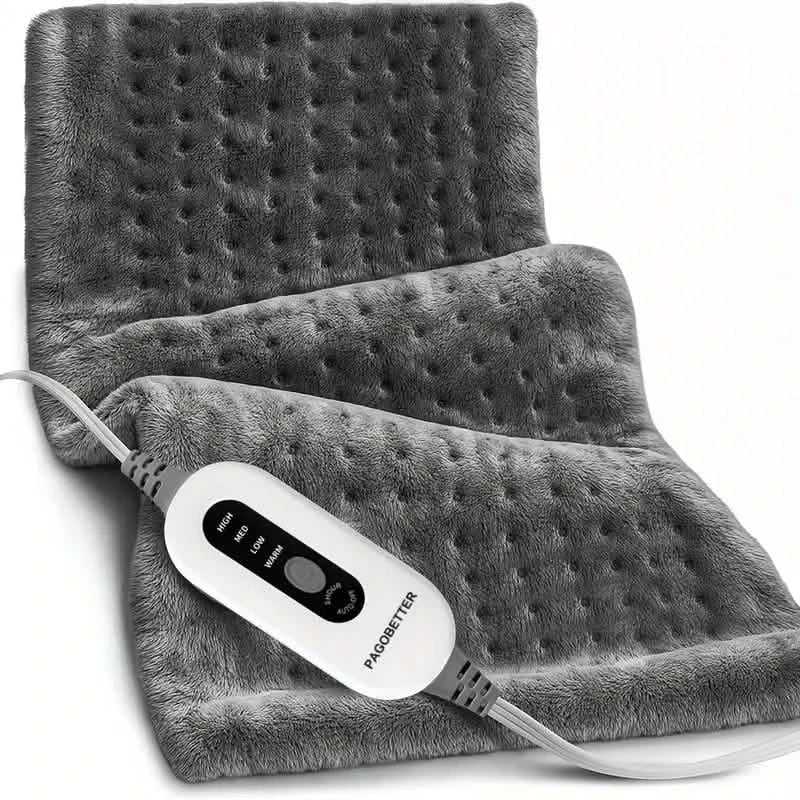 Heating Pad 12x24 Inch Soft Flannel with 4 Heat Levels Up To 150°F and 2-Hour Auto-Off