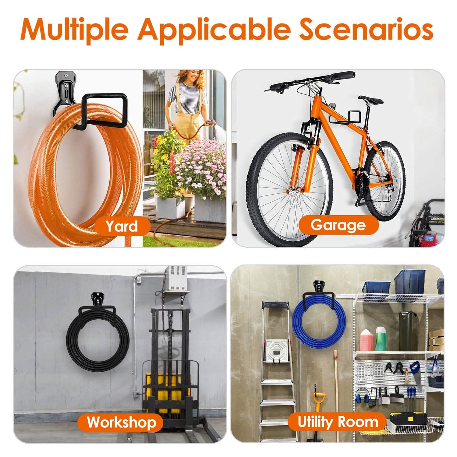 Heavy Duty Iron Hose Holder Wall Mounted