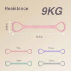 Silicone Figure 8 Resistance Exercise Bands
