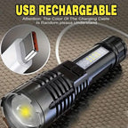 High Lumens Rechargeable LED Flashlights with Built In Battery