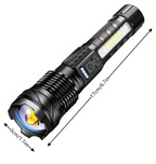 5000 Lumen Powerful Tactical Flashlight with USB